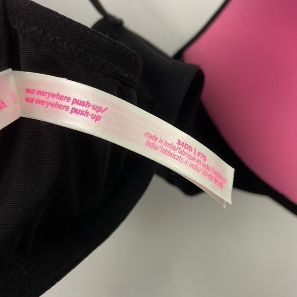 PINK Victoria Secret Wear Everywhere Push Bra 34DD - Picture 9 of 10